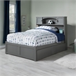 AFI Newport Full Solid Wood Bed with Storage Drawers in Grey