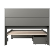 AFI Newport Full Solid Wood Bed with Storage Drawers in Grey