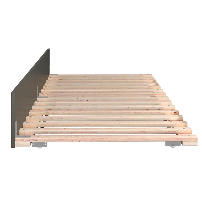 AFI Urban Twin Size Mid-Century Solid Wood Panel Trundle in Gray