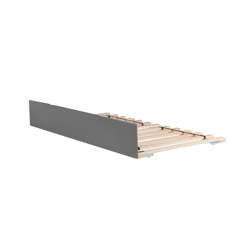 AFI Urban Twin Size Mid-Century Solid Wood Panel Trundle in Gray
