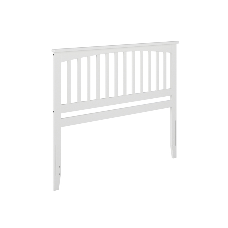 Mission King Wood Headboard in White