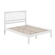 Mission King Solid Wood Platform Bed in White
