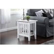 AFI Mission Solid Wood Contemporary End Table in White