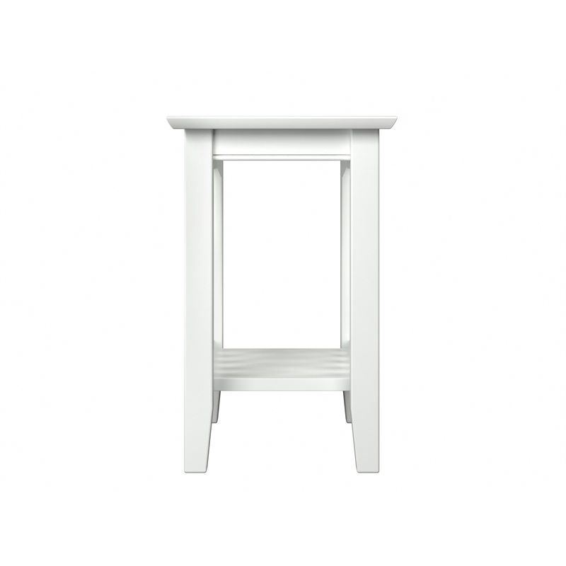 AFI Mission Solid Wood Contemporary End Table in White