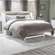 Deerfield Queen Solid Wood Modern Murphy Bed Chest with Mattress in White