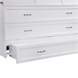 Deerfield Queen Solid Wood Modern Murphy Bed Chest with Mattress in White