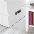 Deerfield Queen Solid Wood Modern Murphy Bed Chest with Mattress in White