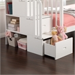 AFI Westbrook Wood Staircase Bunk Twin Over Twin with Twin Trundle in White