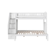 AFI Westbrook Solid Wood Staircase Bunk Twin Over Full in White