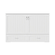 AFI Southampton Queen Solid Wood Murphy Bed Chest in White with USB Charger