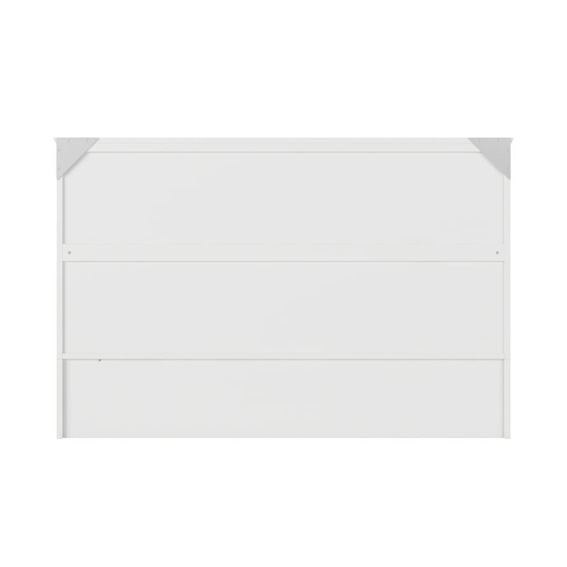 AFI Southampton Queen Solid Wood Murphy Bed Chest in White with USB Charger