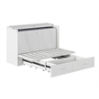 AFI Southampton Queen Solid Wood Murphy Bed Chest in White with USB Charger