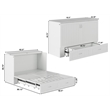 AFI Southampton Queen Solid Wood Murphy Bed Chest in White with USB Charger
