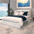 AFI Southampton Queen Solid Wood Murphy Bed Chest in White with USB Charger
