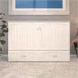 AFI Southampton Queen Solid Wood Murphy Bed Chest in White with USB Charger