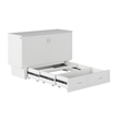 AFI Monroe Solid Wood Queen Murphy Bed Chest with USB Charging Station in White