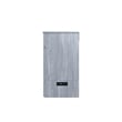 Deerfield Queen Solid Wood Modern Murphy Bed Chest with Mattress in Driftwood