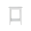 AFI Mission Solid Wood Printer Stand with Built-In Charger in White