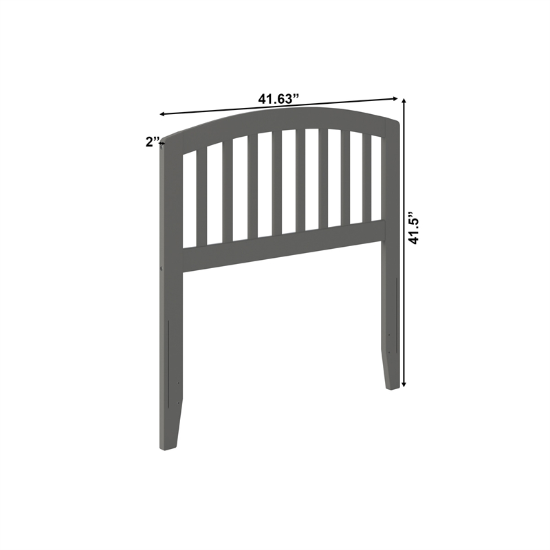 Richmond Twin Wood Headboard in Grey
