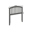 Richmond Twin Wood Headboard in Grey