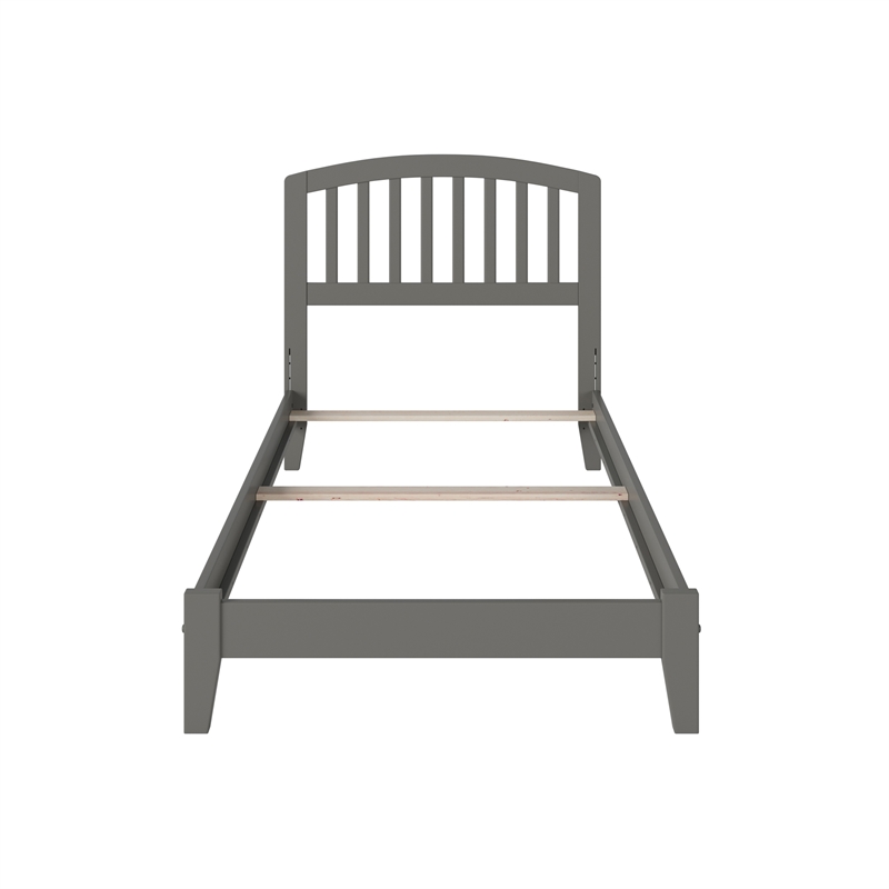 Richmond Twin XL Solid Wood Foundation Bed in Grey