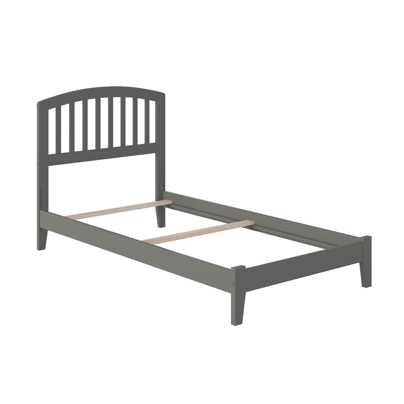 Richmond Twin XL Solid Wood Foundation Bed in Grey
