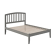 Richmond Full Solid Wood Platform Bed in Grey