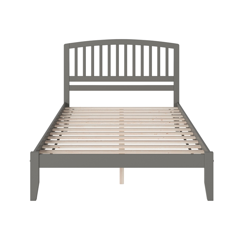 Richmond Queen Solid Wood Platform Bed in Grey
