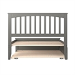 Mission Full Wood Platform Bed with Matching Footboard & Full Trundle in Grey