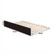 AFI Urban Solid Wood Mid-Century Full Size Trundle in Espresso