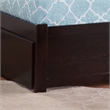 Nantucket Full Wood Platform Bed with Footboard and Full Trundle in Espresso