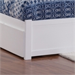 Nantucket Full Wood Platform Bed with Footboard and Full Trundle in White