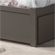 Nantucket Full Wood Platform Bed with Footboard and Full Trundle in Grey