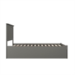 Nantucket Full Wood Platform Bed with Footboard and Full Trundle in Grey