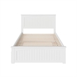 Nantucket Full Platform Bed with Matching Footboard and Full Trundle in White