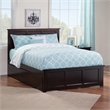 Madison Full Platform Bed with Matching Footboard and Full Trundle in Espresso