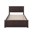 Madison Full Platform Bed with Matching Footboard and Full Trundle in Espresso