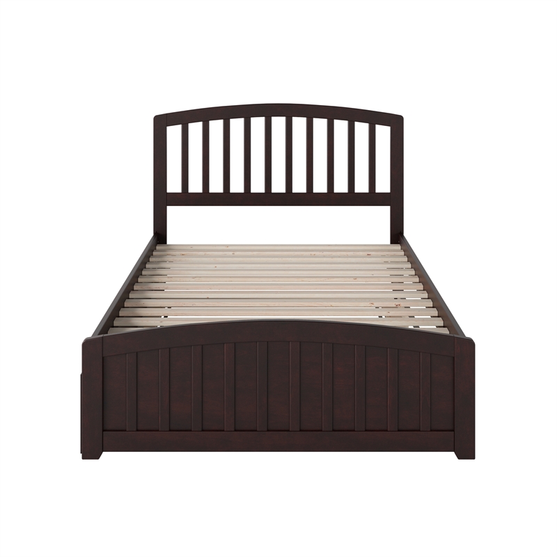 Richmond Full Platform Bed with Matching Footboard & Full Trundle in Espresso