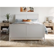 Portland Full Wood Platform Bed with Matching Footboard & Full Trundle in White