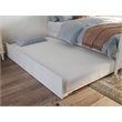 Portland Full Wood Platform Bed with Matching Footboard & Full Trundle in White