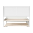 Portland Full Wood Platform Bed with Matching Footboard & Full Trundle in White