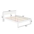 AFI Boston Solid Wood Full Size Modern Platform Bed in White
