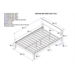 AFI Boston Solid Wood Full Size Modern Platform Bed in White