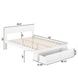 AFI Boston Solid Wood Modern Full Bed with Foot Drawer in White