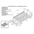 AFI Boston Solid Wood Modern Full Bed with Foot Drawer in White