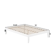 AFI Colorado Solid Wood Modern Full Bed with USB Charging Station in White