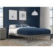 AFI Colorado Solid Wood Queen Bed with USB Charging Station in Gray