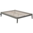 AFI Colorado Solid Wood Queen Bed with USB Charging Station in Gray