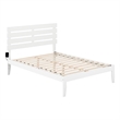 AFI Oxford Solid Wood Full Platform Bed with USB Charging Station in White