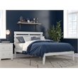AFI Oxford Solid Wood Full Platform Bed with USB Charging Station in White